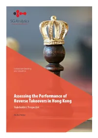 Assessing the Performance of Reverse Takeovers in Hong Kong