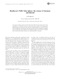 Beethoven's Fifth 'Sine'-Phony: the Science of Harmony and Discord