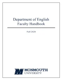Department of Englishfaculty Handbook