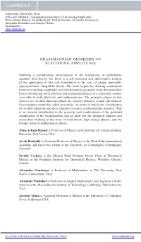 Grassmannian Geometry of Scattering Amplitudes