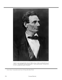 274 Kansas History Th E Ka N S a S to U R O F Li N C O L N T H E Ca N D I D a T E
