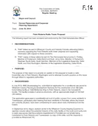 F14 Point Roberts Radio Tower Proposal