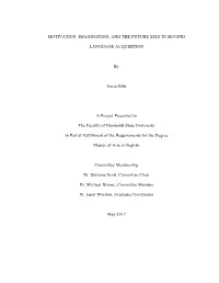 Motivation, Imagination, and the Future Self in Second Language Acquisition