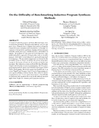 On the Di Iculty of Benchmarking Inductive Program Synthesis Methods