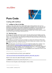 Pure Code Coding with Maxbox