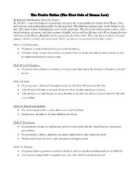 The Twelve Tables (The First Code of Roman Law)