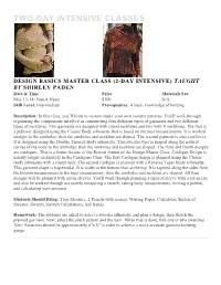 Two-Day Intensive Classes