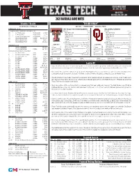 2021 Baseball Game Notes