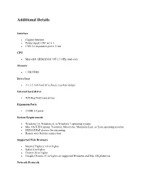 Additional Details