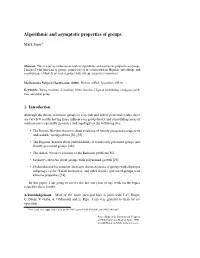 Algorithmic and Asymptotic Properties of Groups