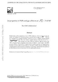 Jet Properties in Pbpb and Pp Collisions at 5.02