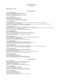 List of Reviewers 2015