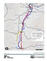 Map and Descriptions of Preliminary Alternatives (Oct 2013)