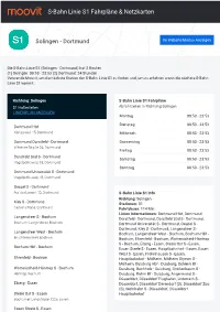 S-Bahn Linie S1 Fahrpläne & Netzkarten