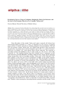 1 Revisiting the Past As a Means of Validation: Bridging the Myth of The