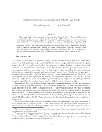 Algorithms for Ray Class Groups and Hilbert Class Fields 1 Introduction