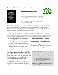 Crossfit and Your Nutrition. Let's Start with the Basics