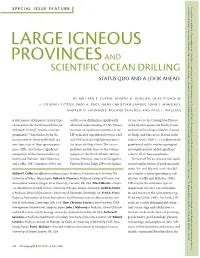 Large Igneous Provinces, ODP Legs, and References