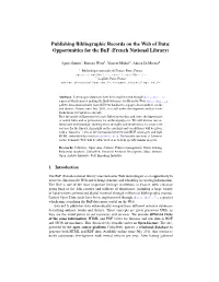 Publishing Bibliographic Records on the Web of Data: Opportunities for the Bnf (French National Library)