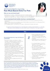 Raw Meat Based Diets for Pets