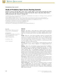 Study of Predatory Open Access Nursing Journals Marilyn H