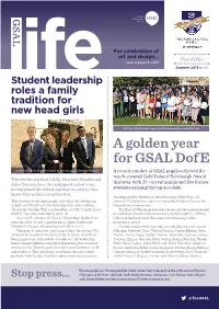 A Golden Year for GSAL Dof E