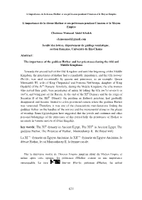 Abstract: Key Words: the XI Dynasty in Ancient Egypt, the XII in Ancient