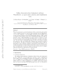 Arxiv:1701.01726V2 [Astro-Ph.EP] 29 Apr 2017 Mars’ Surface Based on Imaging Spectrometer Data (Murchie Et Al