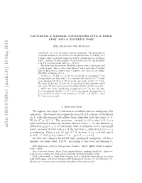 Arxiv:1805.07000V1 [Math.LO] 18 May 2018 Mlettosddideal, Sided Two Smallest { Endby Deﬁned Scniuu.Given Continuous