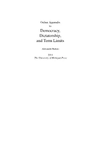 Democracy, Dictatorship, and Term Limits