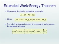 Extended Work-Energy Theorem