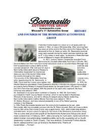 History and Founder of the Bommarito Automotive Group