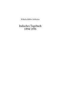 Indisches Tagebuch 1894/1896 2 3
