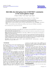 NGC 4993, the Shell Galaxy Host of GW170817: Constraints on the Recent Galactic Merger I