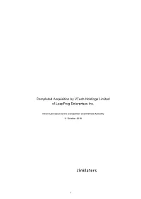 Vtech/Leapfrog Initial Submission