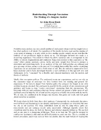 Bushwhacking Through Narcissism: the Making of a Jungian Analyst