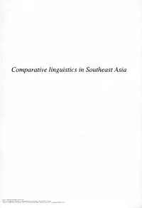 Comparative Linguistics in Southeast Asia