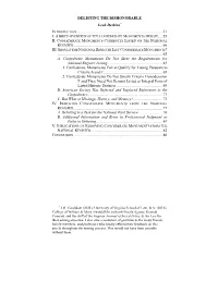 DELISTING the DISHONORABLE Leah Deskins* INTRODUCTION