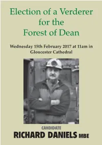 Election of a Verderer for the Forest of Dean RICHARD DANIELSMBE