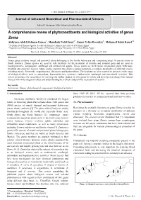 A Comprehensive Review of Phytoconstituents and Biological