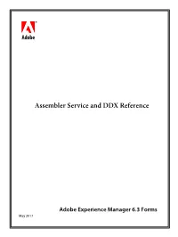 Assembler Service and DDX Reference