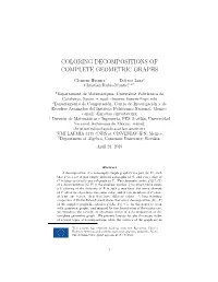 Coloring Decompositions of Complete Geometric Graphs