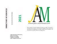 Directory of Services and Helpful Links Available In