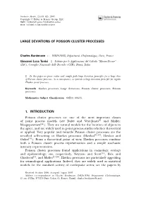 Large Deviations of Poisson Cluster Processes 1