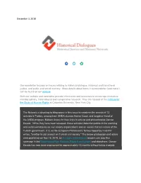 Newsletter Focuses on Issues Relating to Historical Dialogue, Historical and Transitional Justice, and Public and Social Memory