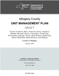 2017 Draft Allegany Unit State Forests