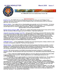ALUMNI NEWSLETTER March 2009 Issue 1