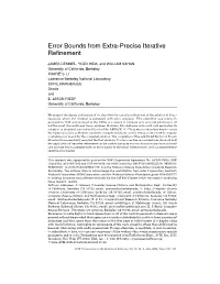 Error Bounds from Extra-Precise Iterative Refinement