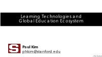 Learning Technologies and Global Education Ecosystem