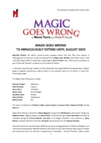 Magic Goes Wrong to Miraculously Extend Until August 2020